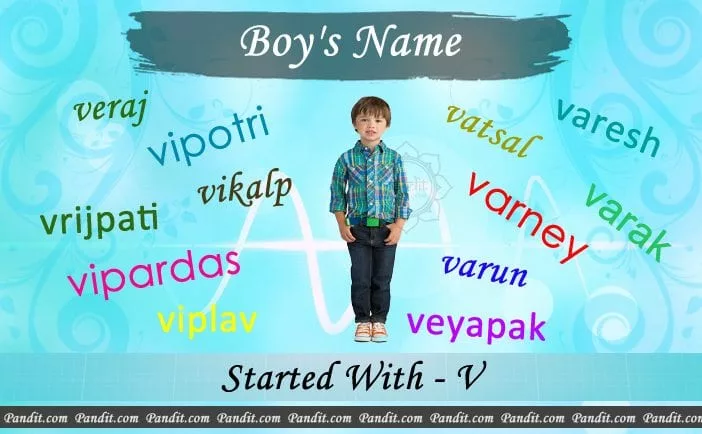 Indian Boy Names Starting With V