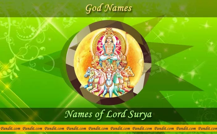 Lord Surya Names